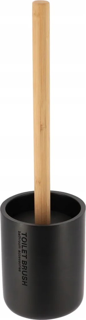 Polyresin Bambusz Wc Kefe Ø 10,4 CM Fekete