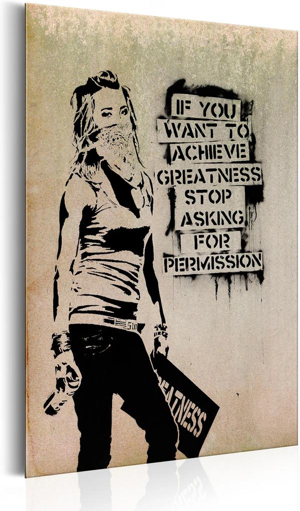 Plakát fémen - Graffiti Slogan by Banksy [Allplate]