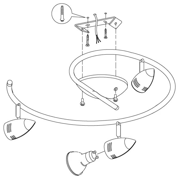 Eglo 92643 - LED Spotlámpa MAGNUM 3xGU10/3W/230V