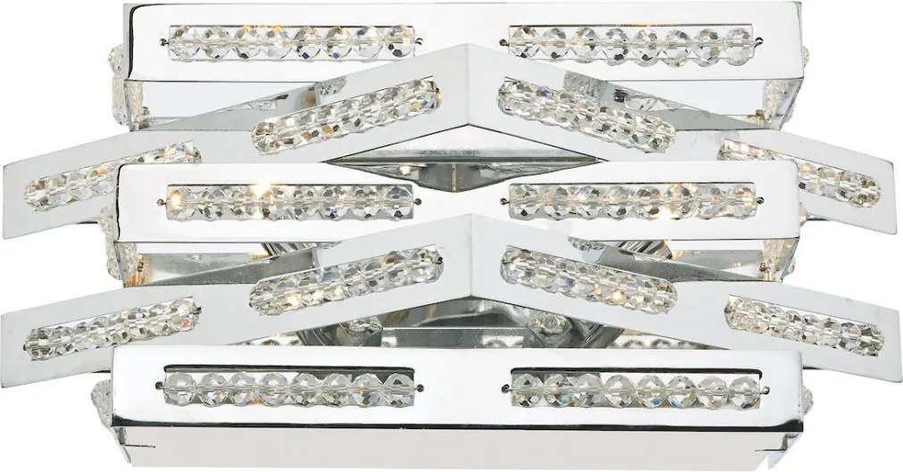 DAR LIGHTING CUB0950 CUBE Kristály Fali Lámpa Csiszolt króm G9 IP20