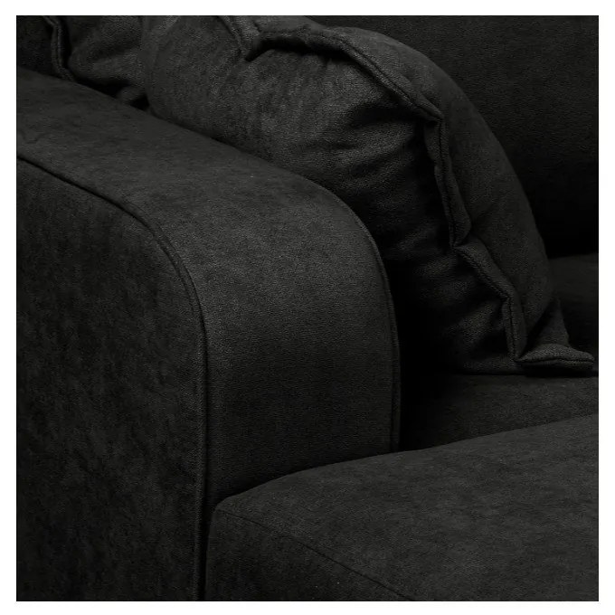 Fekete sarokkanapé (bal oldali) Beata – Ropez