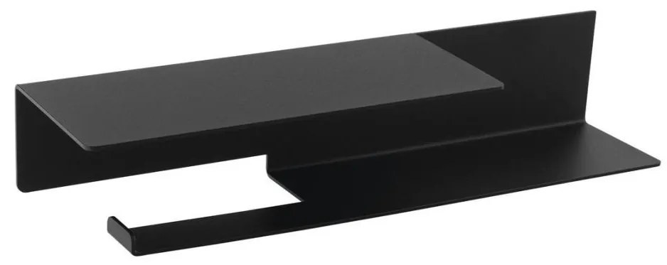 Sapho - WC-papírtartó polccal 9,5x35 cm matt fekete