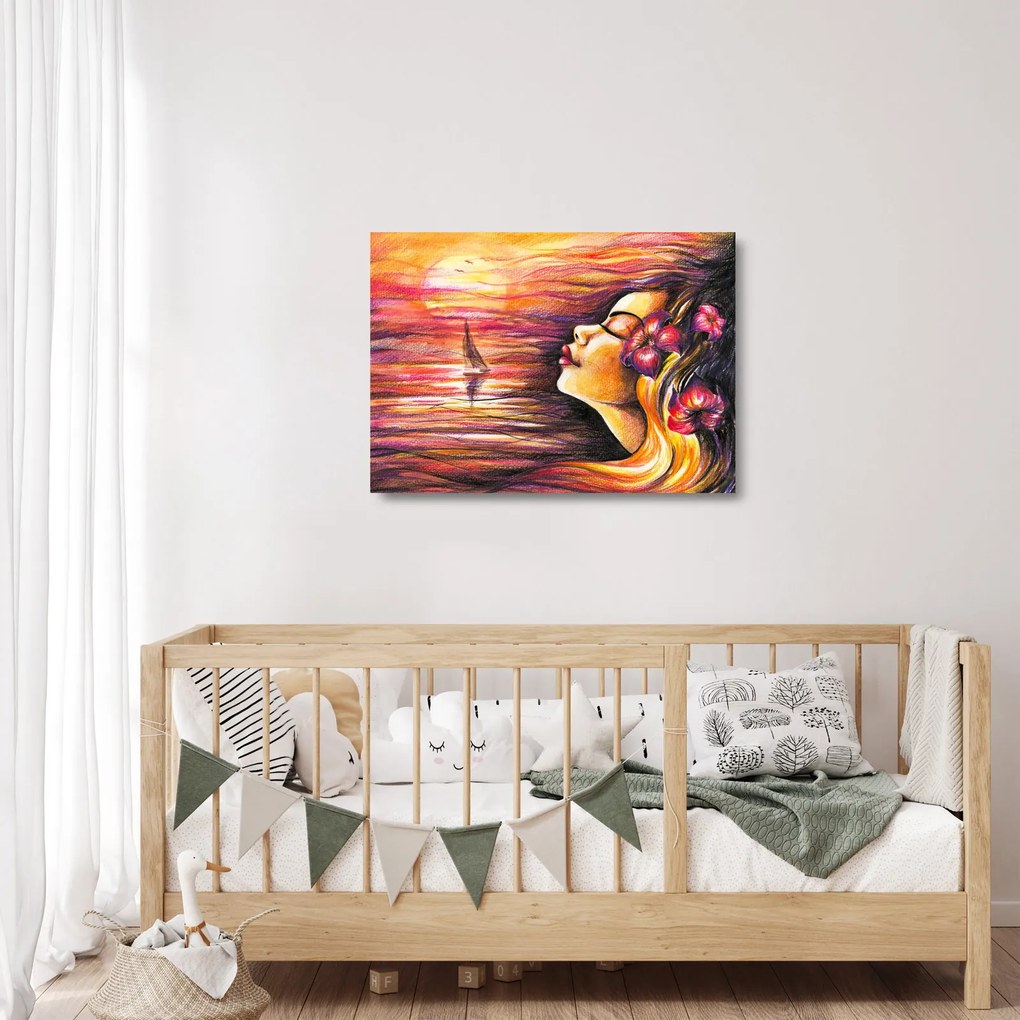 Kép - Nyári emlékek (üvegen) (70x50 cm)
