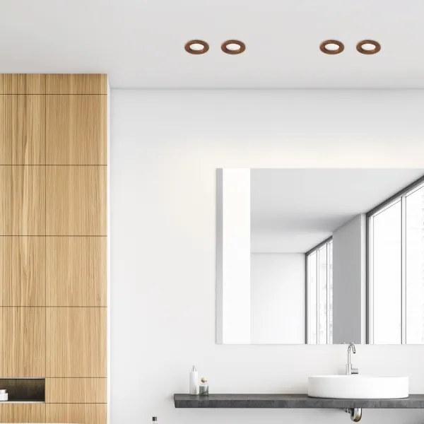 LED mennyezeti lámpa WOODY SPOT LED/5,5W/230V 4000K cseresznye Ø10 cm