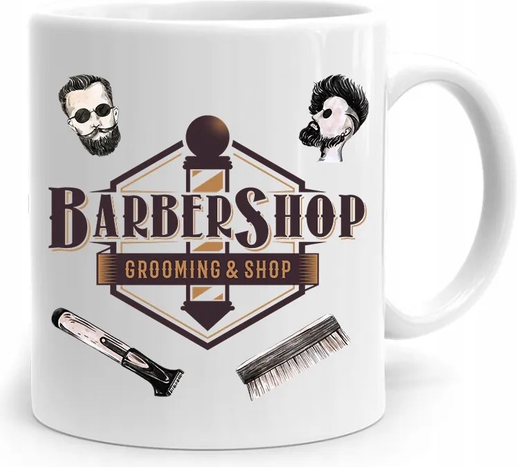 Ajándék Bögre Fodrásznak Barbera Barber Shop fényképes nyomtatással