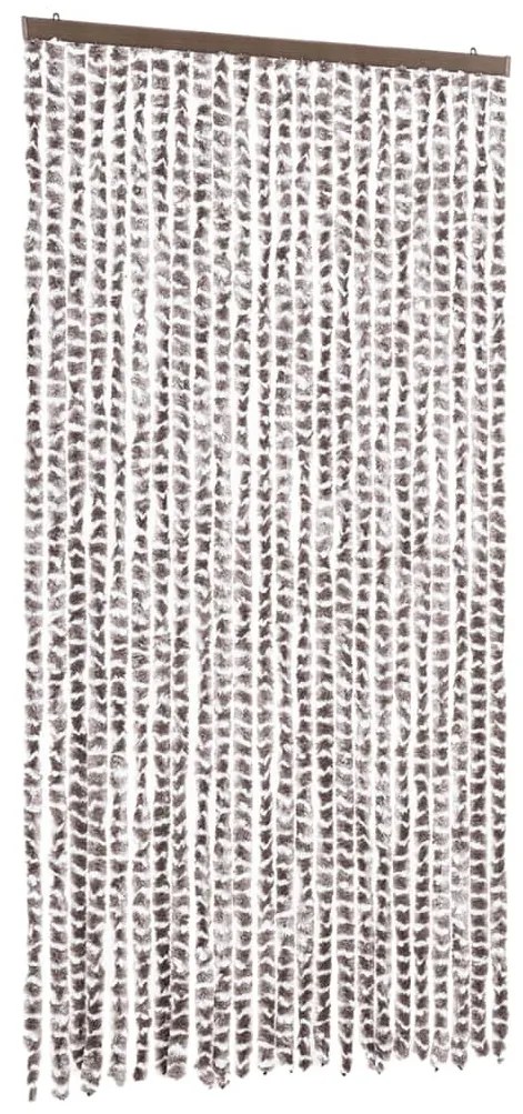 tópszínű és fehér zsenília rovarfüggöny 100 x 200 cm