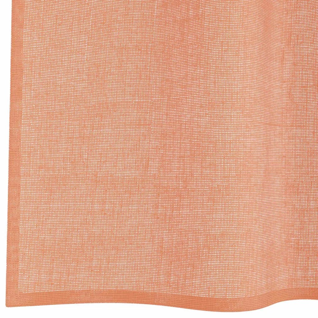 2 db terrakotta voile függönyök rúd zsebekkel