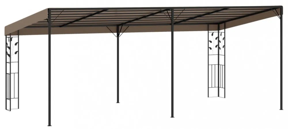 tópszínű falra szerelhető pavilon 6 x 3 x 2,5 m