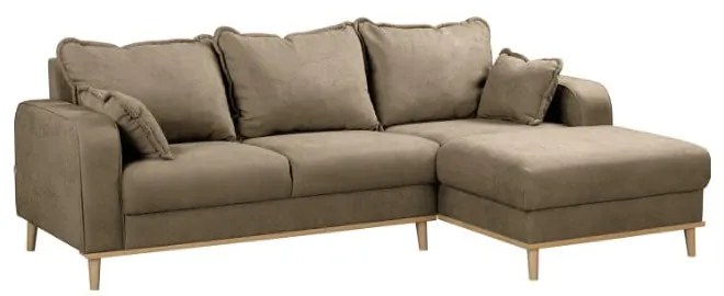 Világosbarna sarokkanapé (jobb oldali) Beata – Ropez