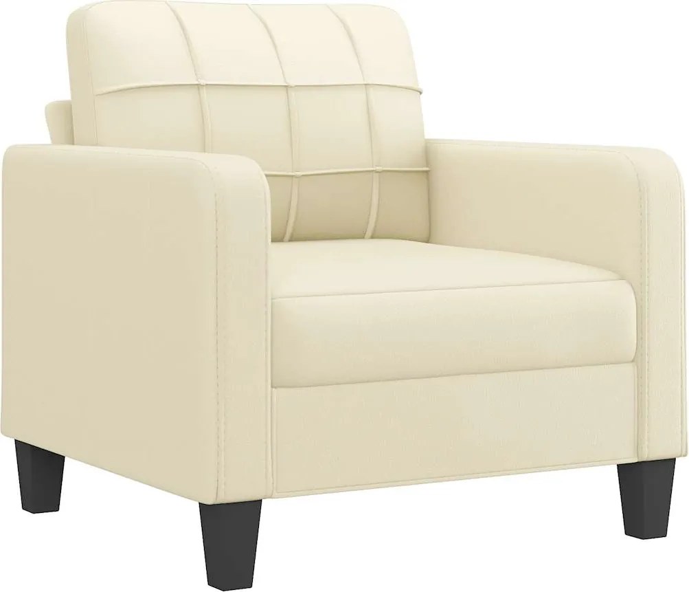 vidaXL krémszínű műbőr kanapéfotel 60 cm