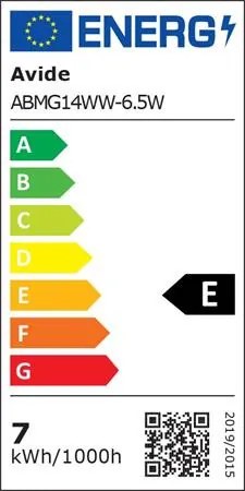 LED izzó, E14, kisgömb, G45, 6,5W, 806lm, 3000K, AVIDE (AVLED025)
