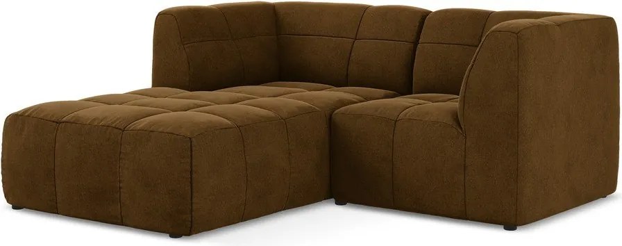 Mustársárga bársony sarokkanapé (bal oldali-heverő résszel) Aloha – Makamii