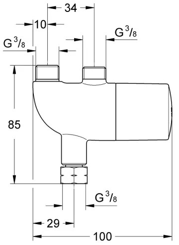 GROHE 34487000 - Termosztatikus forrázás elleni védelem GROHTHERM MICRO króm