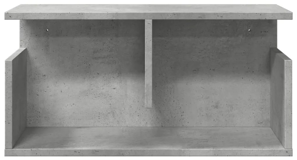 betonszürke szerelt fa faliszekrény 60 x 20 x 30 cm