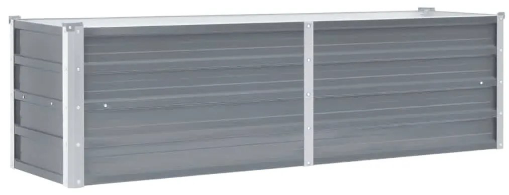 vidaXL szürke horganyzott acél kerti magaságyás 160 x 40 x 45 cm