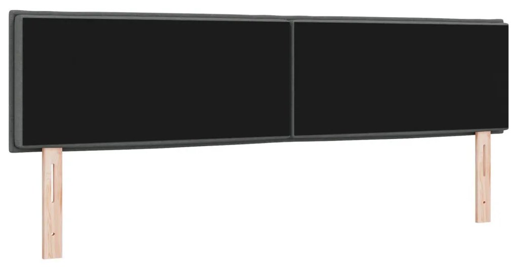 Fejtámla Vonalas Design Sötétszürke 180 cm Szövet