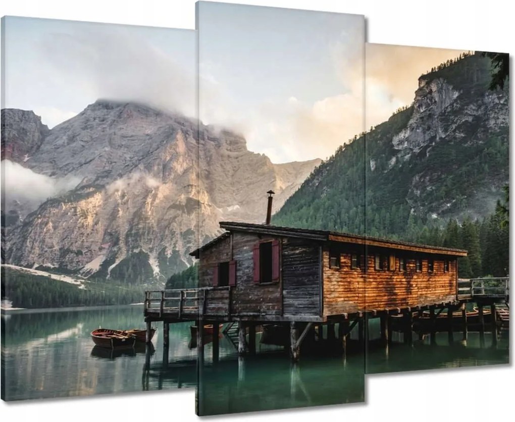 Vászonkép 90x70 Hegyi kikötő