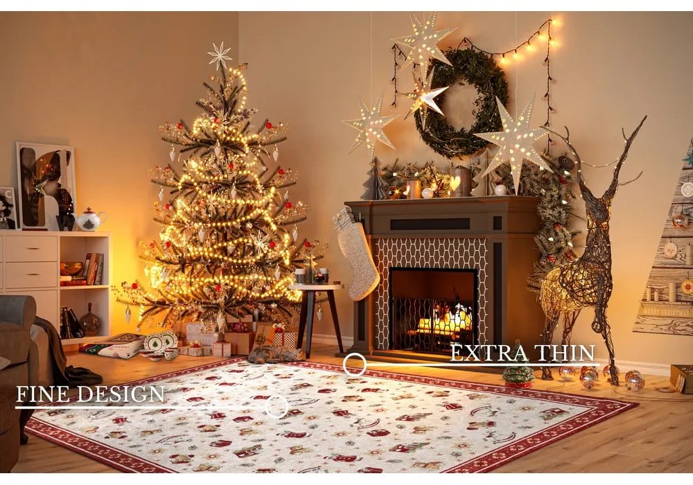 Piros pamutkeverék szőnyeg karácsonyi mintával 160x230 cm Toy's Delight Red Christmas – Villeroy&amp;Boch