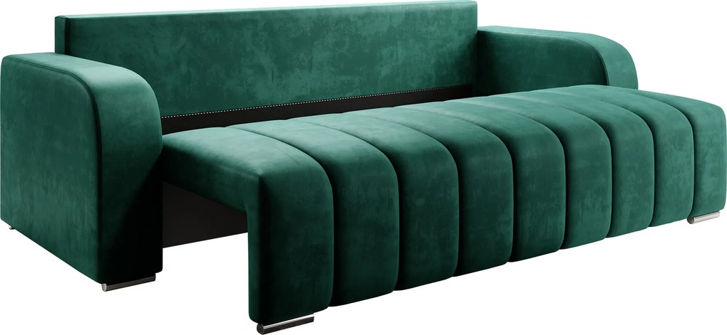 Kinyitható dívány, smaragd, PORIMA