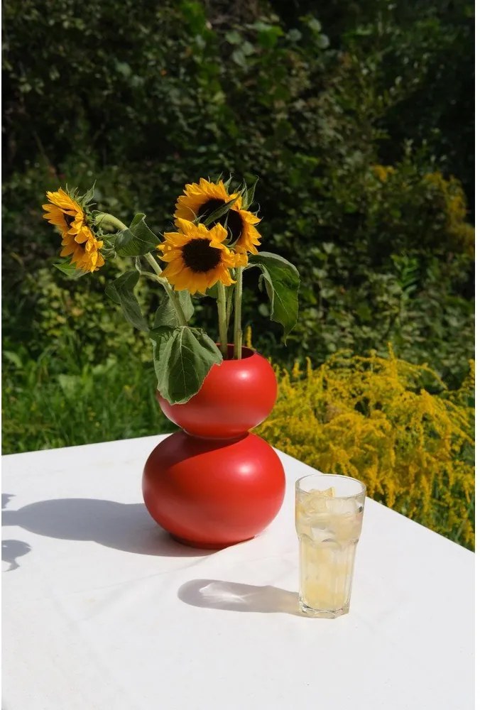 Piros kerámia váza (magasság 36 cm) Tuga – noo.ma