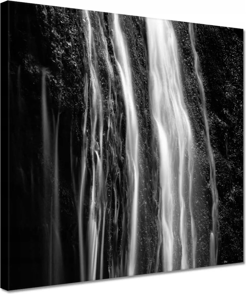 Vászonkép 30x30 Vízesés Fekete-fehér