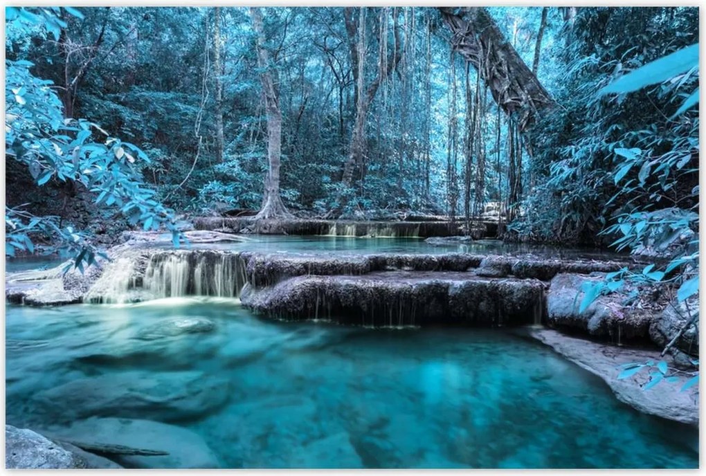 Poszterek 120x80 Erawan Kék vízesés