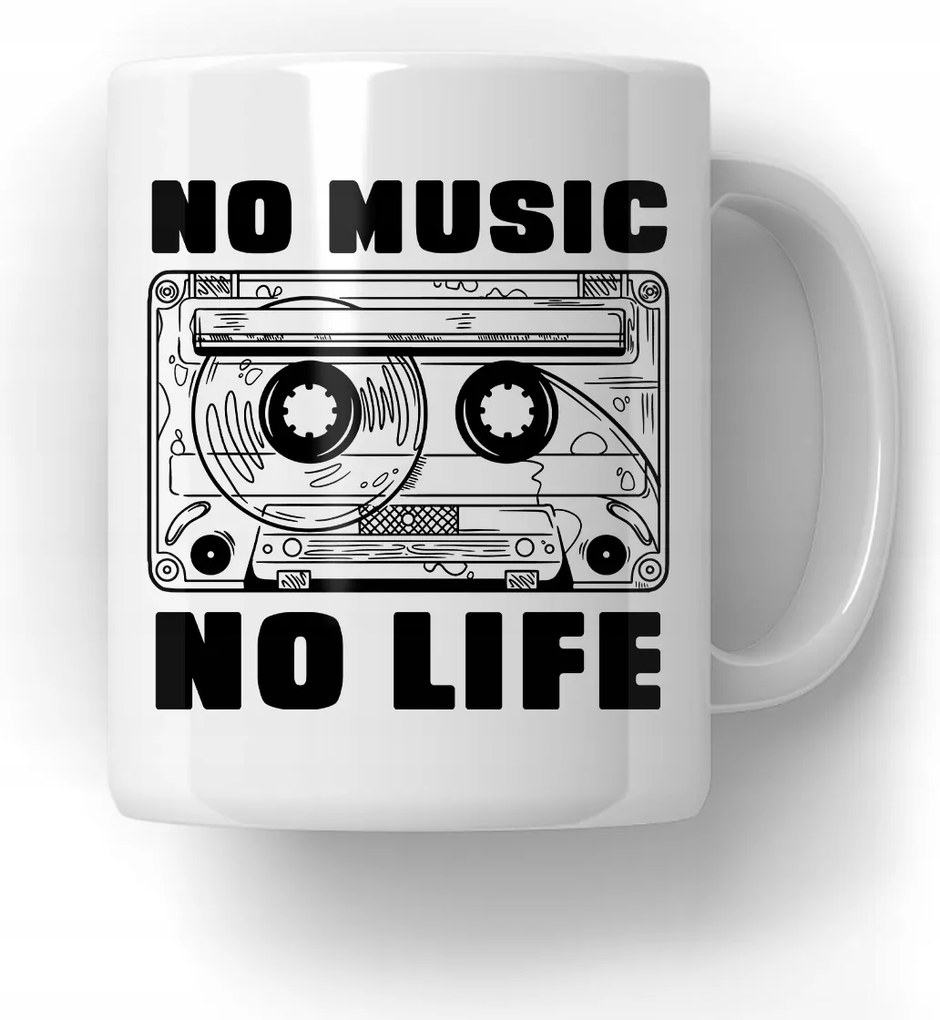 Bögre No Music No Life Ajándék Zenerajongóknak 18-99 Ajándék