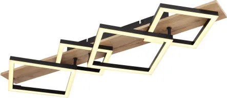 Globo 67294D3 Mennyezeti lámpa fém fekete matt, MDF fa sötét, műanyag fekete matt, műanyag fehér, HxSzxM: 820x310x85mm, LED 30W 230V, 3350lm forrás, 1700lm kimenet, 3000K