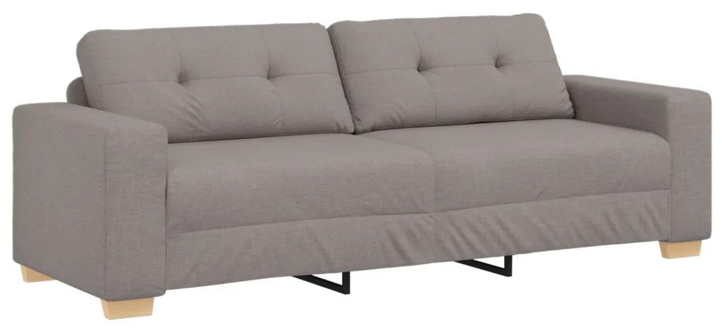 3 részes kanapé szett párnákkal, taupe anyaggal