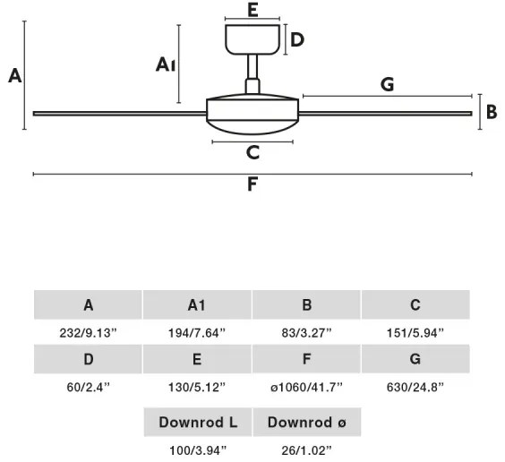 FARO 34285 - Mennyezeti lámpa CRUISER S fekete átm. 106 cm + távirányítás