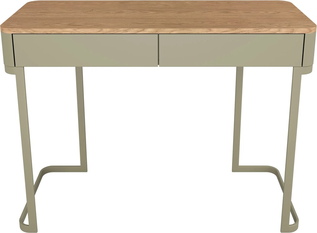 Elivo konzolasztal 110 cm fiókokkal, vázas - eukaliptusz / baltic dune tölgy
