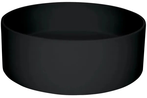 Deante CQS_NU4S - SILIA munkalapra helyezhető mosdó, átmérő 36 cm, gránit/fekete