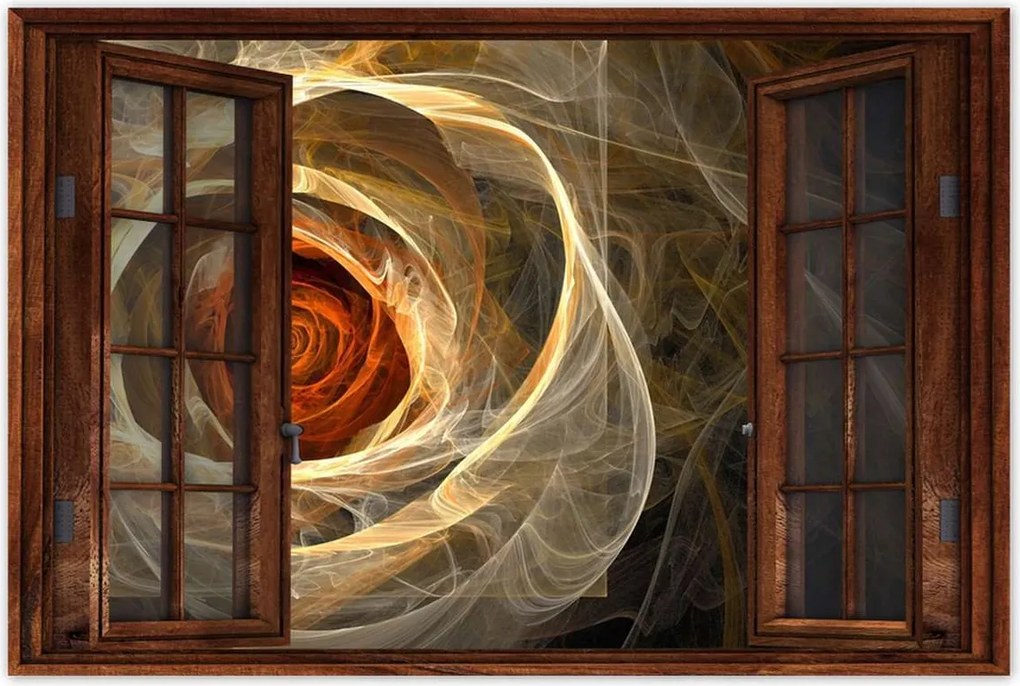 Poszterek 120x80 Fraktál rózsa