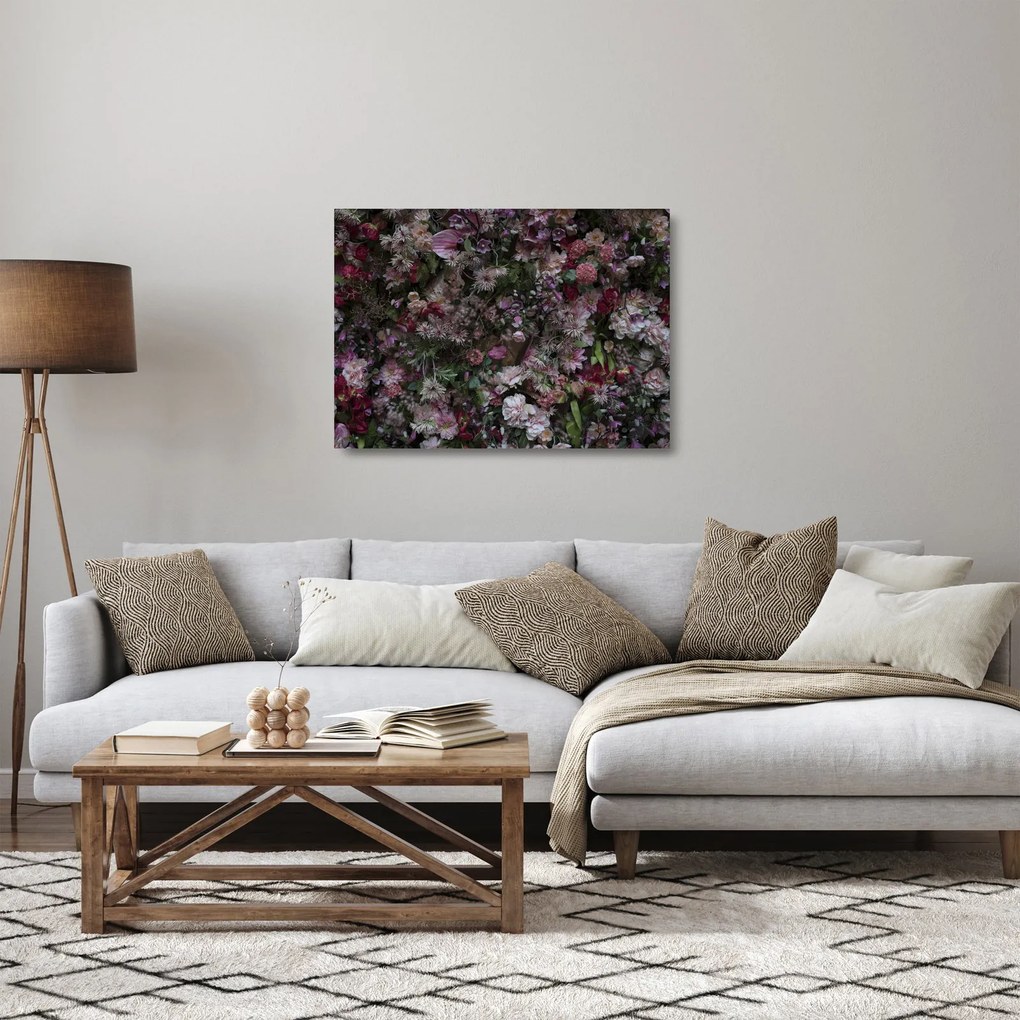 Üveg kép - Virágfal (70x50 cm)