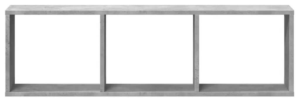 betonszürke szerelt fa faliszekrény 100 x 16 x 30 cm