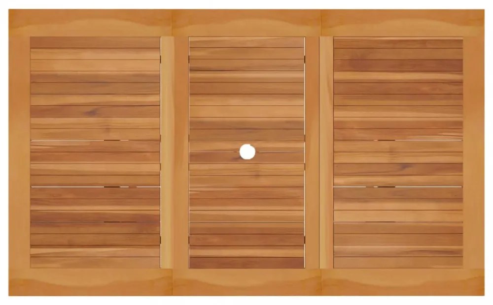 tömör tíkfa kerti asztal 150 x 90 x 75 cm