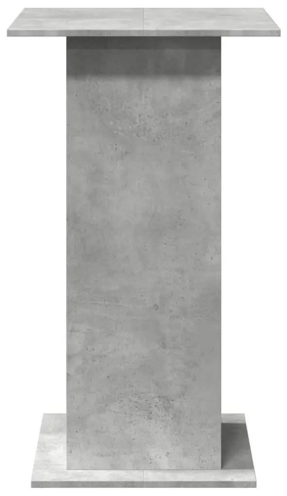 betonszürke szerelt fa bárasztal tárolóval 60 x 60 x 102 cm