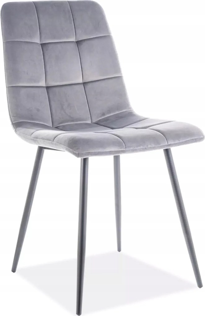 Kárpitozott velúr szék szürke Mila nappali konyha étkező fésülködőasztal
