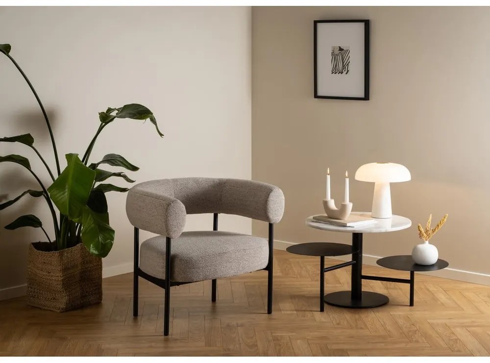 Fehér kerek dohányzóasztal ø 60 cm Lahti – Actona