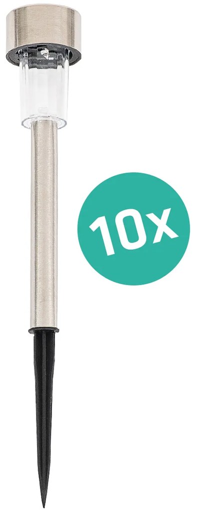 4Home Napelemes LED lámpa szett, 10 db, melegfehér