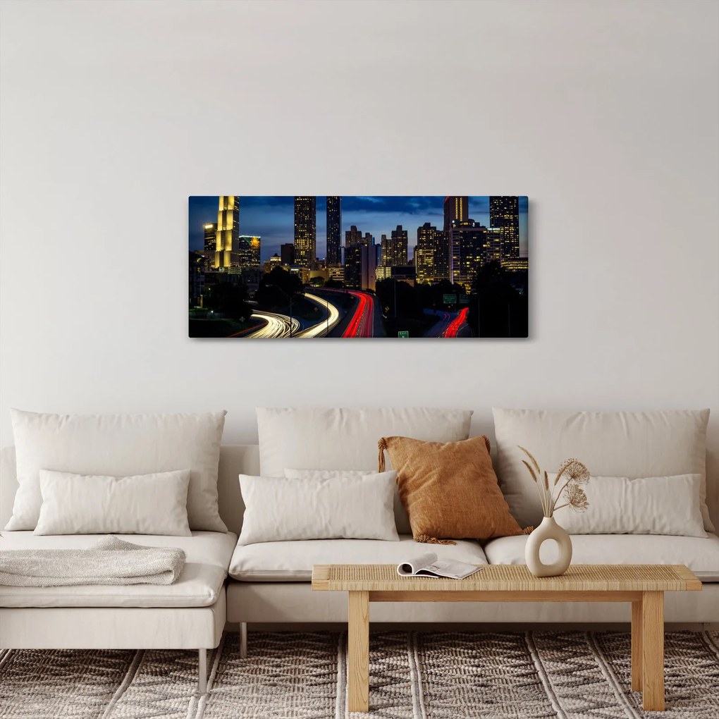 Kép - Éjszakai város (120x50 cm)