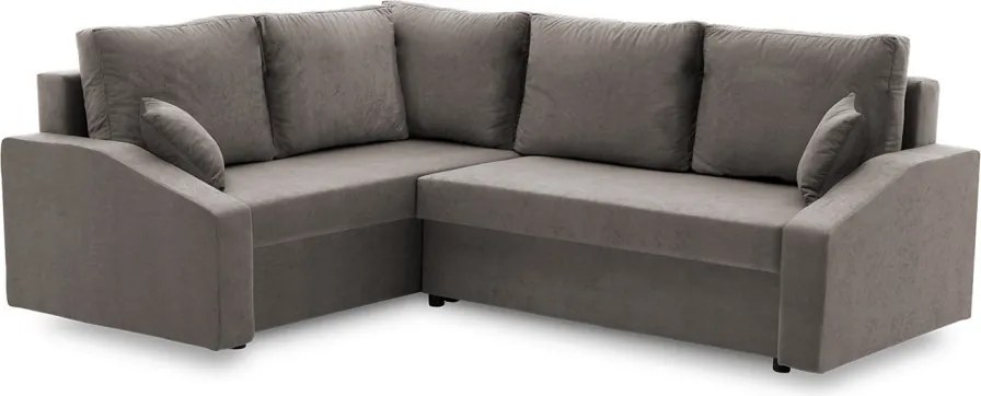 Grande Plus sarokkanapé, baloldali, szövet anyag, szürke