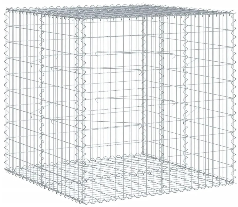 horganyzott vas gabion kosár fedéllel 100 x 100 x 100 cm