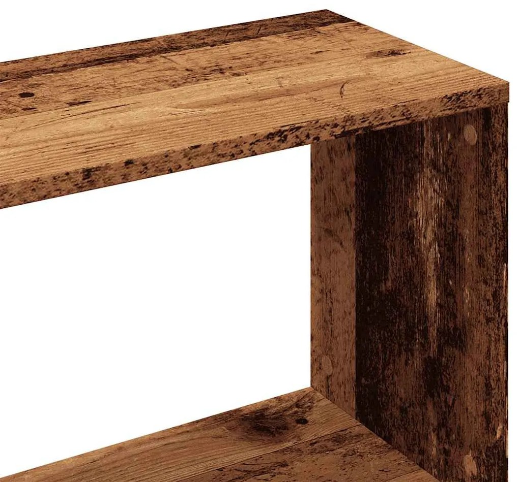 antik fa színű szerelt fa könyvszekrény 97,5 x 29,5 x 100 cm