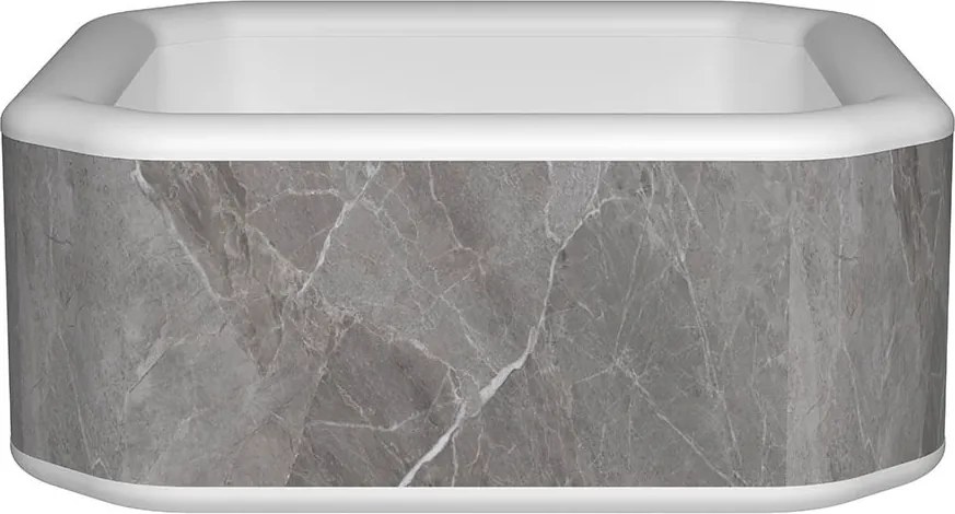 Avenli Bergen szürke márvány mintás felfújható jakuzzi 170 × 170 × 70 cm, 760 liter
