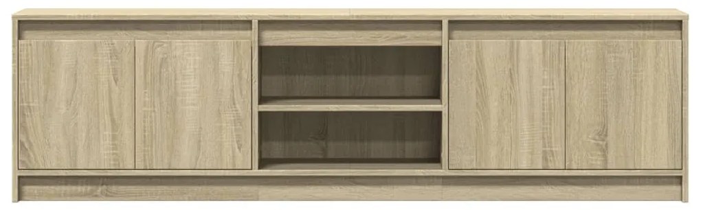 sonoma tölgy színű szerelt fa LED-es TV-szekrény 180x34x50 cm