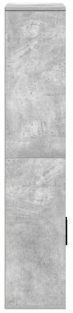 betonszürke szerelt fa könyvespolc 60x24x120 cm