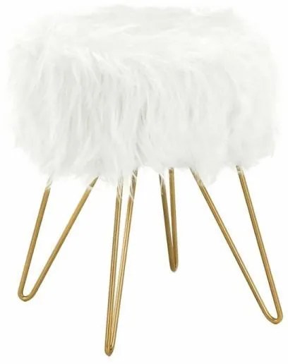 JAMINA fehér/arany puff