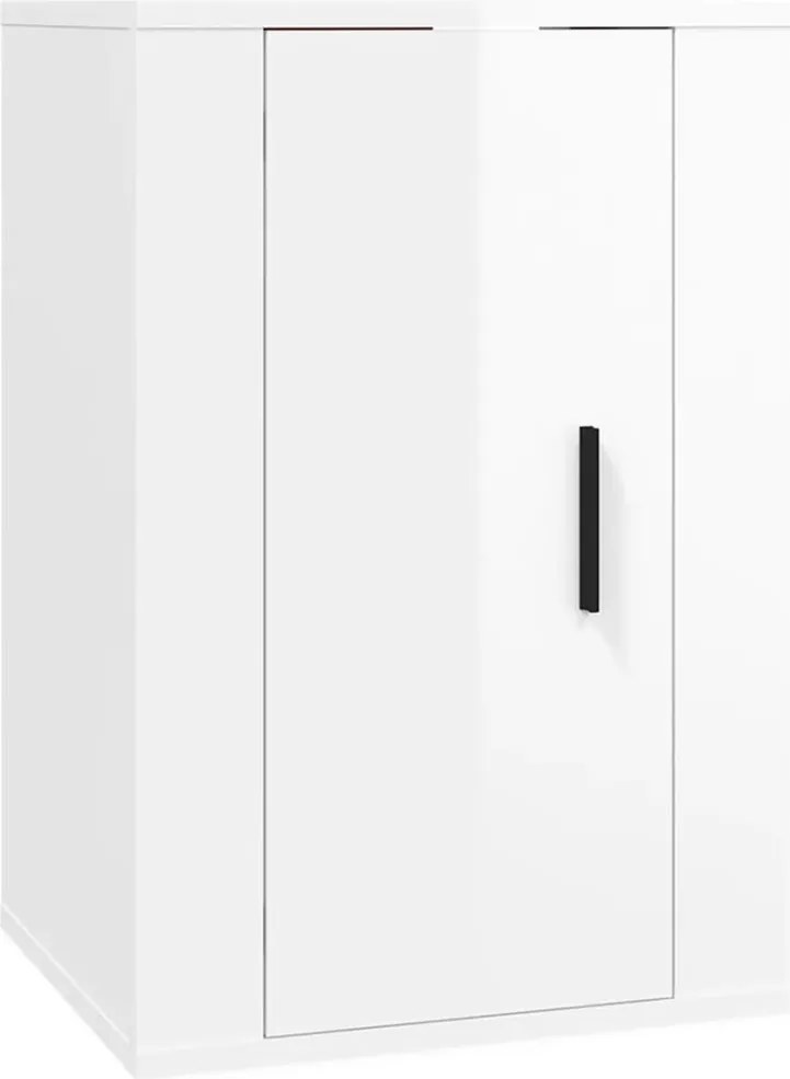 vidaXL magasfényű fehér fali TV-szekrény 40x34,5x60 cm