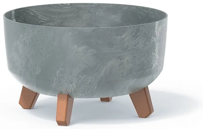 Prosperplast GRACIA LOW kaspó 28,5 cm beton effect